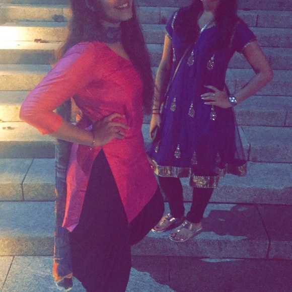 Handmade Silk Punjabi Suit Traditional Indian Outfit - Picture 4 of 4